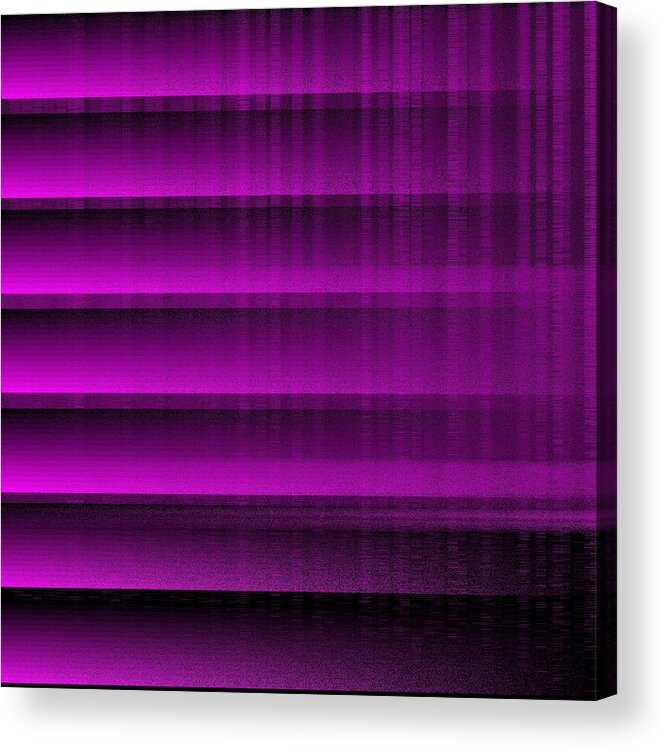 Purple 16 Shades Abstract Algorithm Digital Rithmart Acrylic Print featuring the digital art 16shades.5 by Gareth Lewis