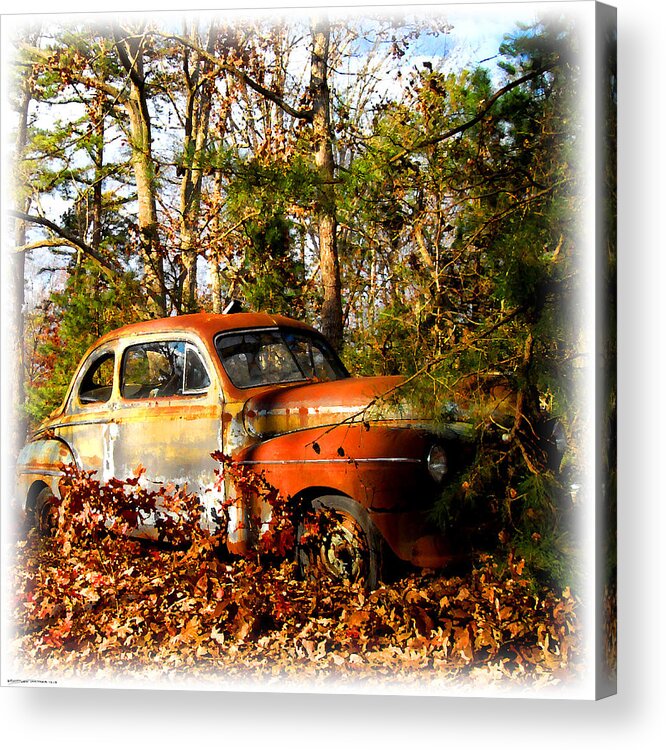 Antique Cars Acrylic Print featuring the digital art 1940s Rustmobile by K Scott Teeters