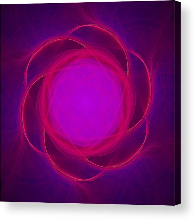 Atom Acrylic Print featuring the digital art Atome-62 by RochVanh