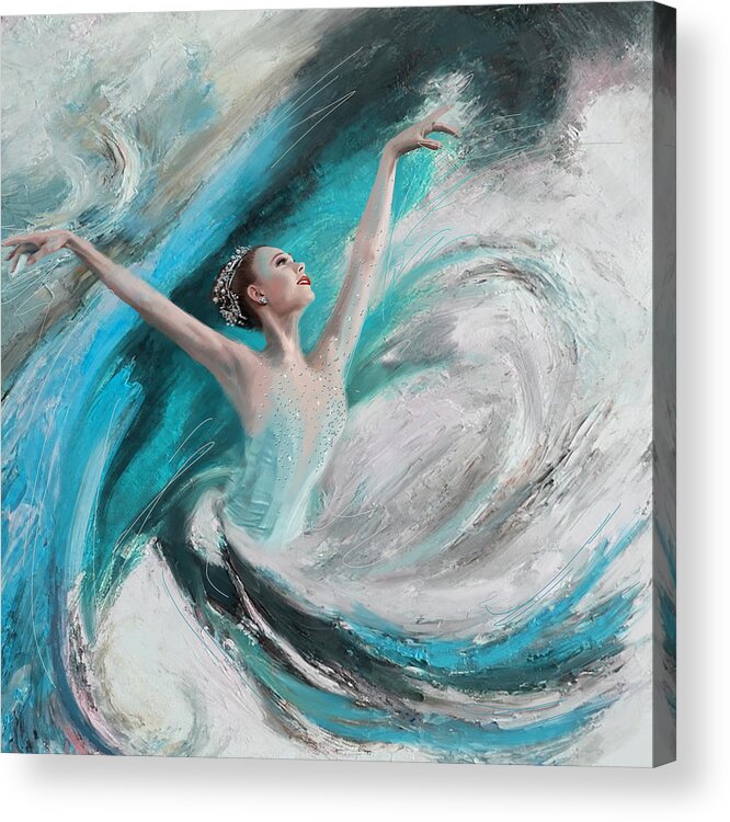 Catf Acrylic Print featuring the painting Ballerina #2 by Corporate Art Task Force
