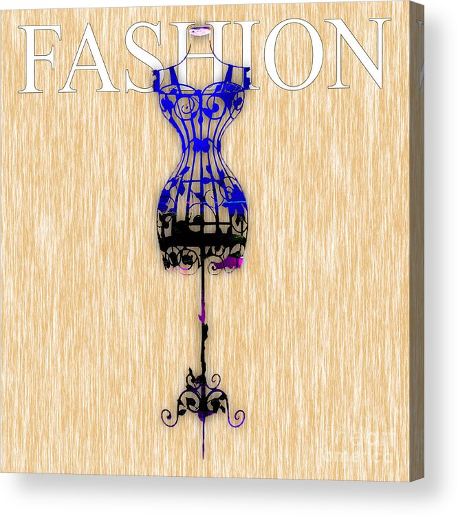 Fashion Acrylic Print featuring the mixed media Fashion #2 by Marvin Blaine