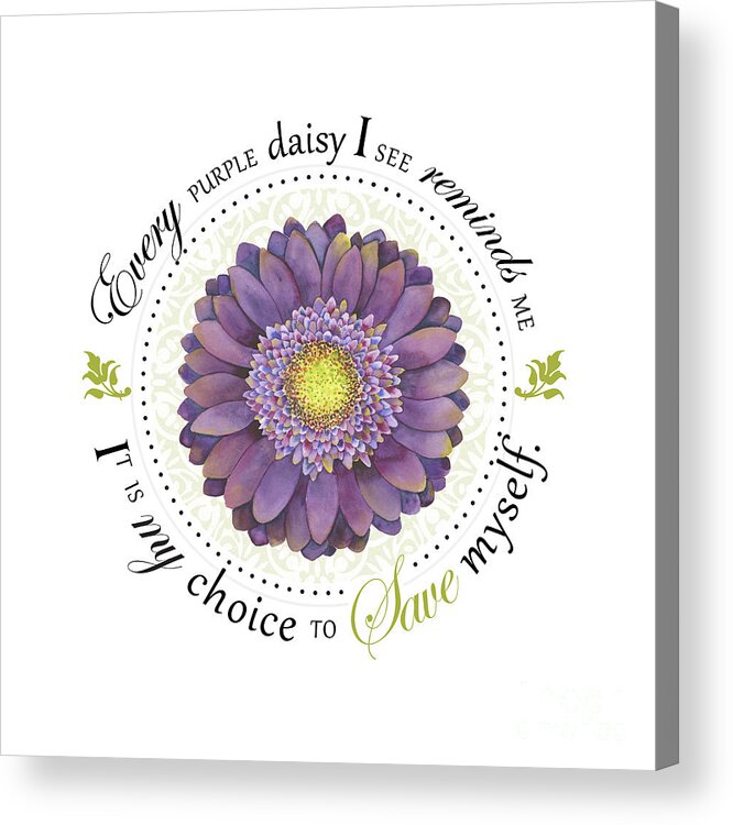Affirmation Acrylic Print featuring the digital art It's My Choice to Save Myself #1 by Amy Kirkpatrick