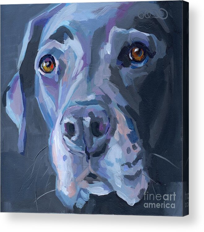 Lab Mix Acrylic Print featuring the painting Shadow #2 by Kimberly Santini