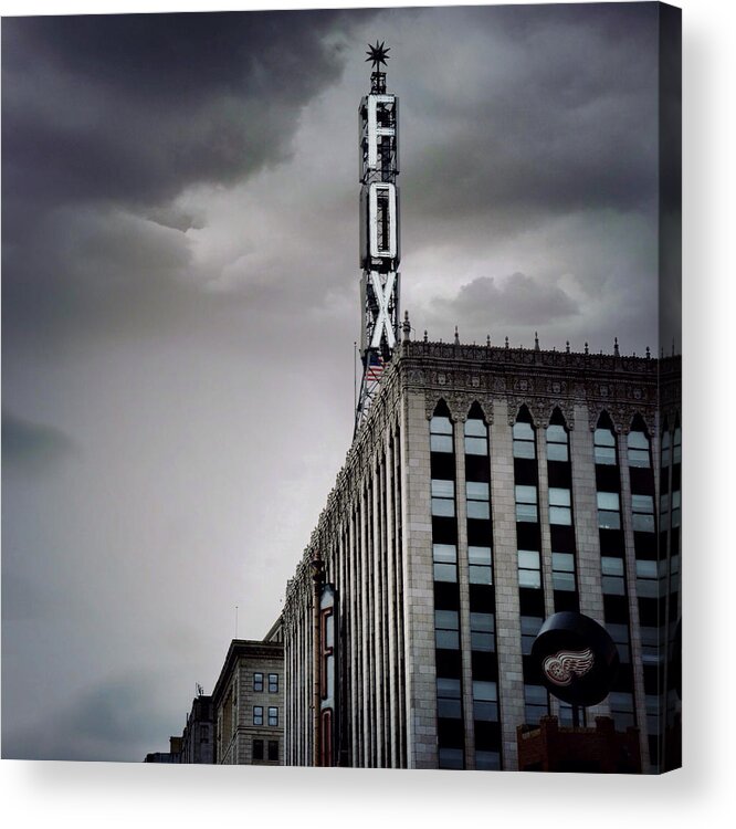 Architecture Acrylic Print featuring the photograph The Detroit Fox #1 by Natasha Marco