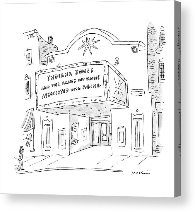 Movies Acrylic Print featuring the drawing New Yorker May 26th, 2008 by Michael Maslin