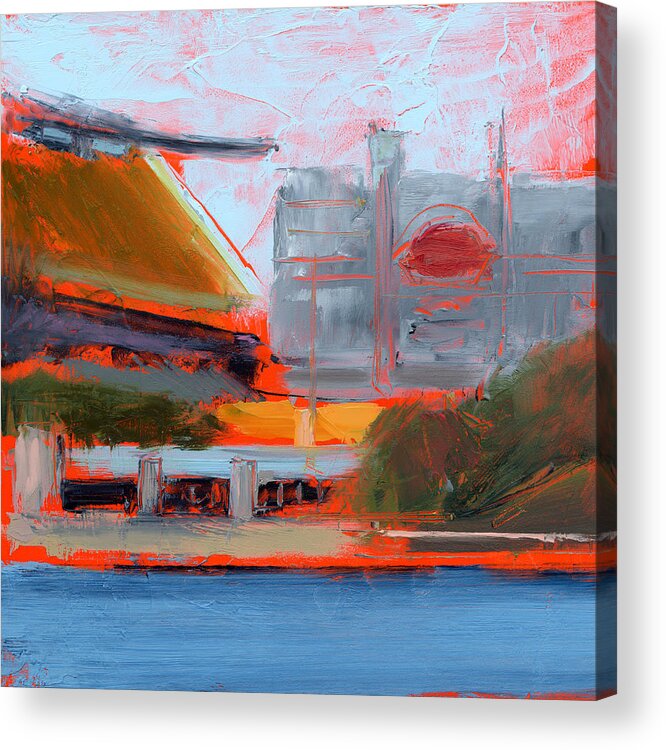 Pittsburgh Acrylic Print featuring the painting Untitled #394 by Chris N Rohrbach
