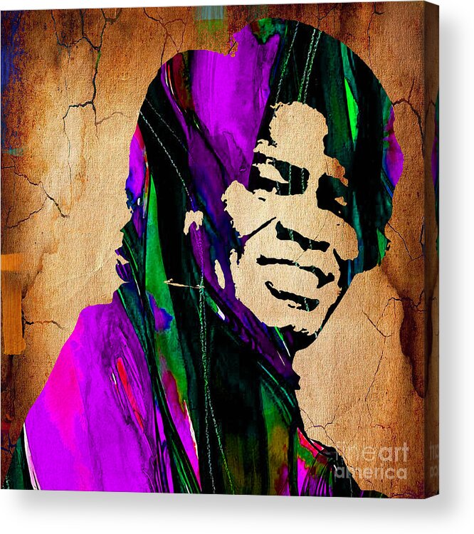 James Brown Acrylic Print featuring the mixed media James Brown Collection #4 by Marvin Blaine