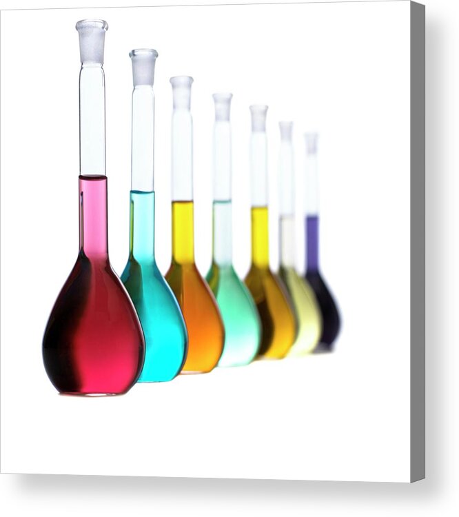 Transition Acrylic Print featuring the photograph Transition Element Salts In Solution #5 by Science Photo Library