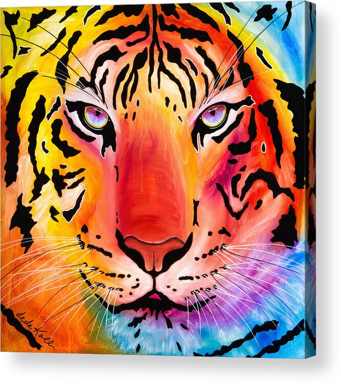 Acrylic Acrylic Print featuring the painting Tiger by Dede Koll