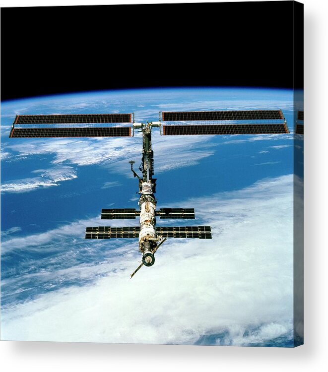 International Space Station Acrylic Print featuring the photograph International Space Station #7 by Nasa/science Photo Library