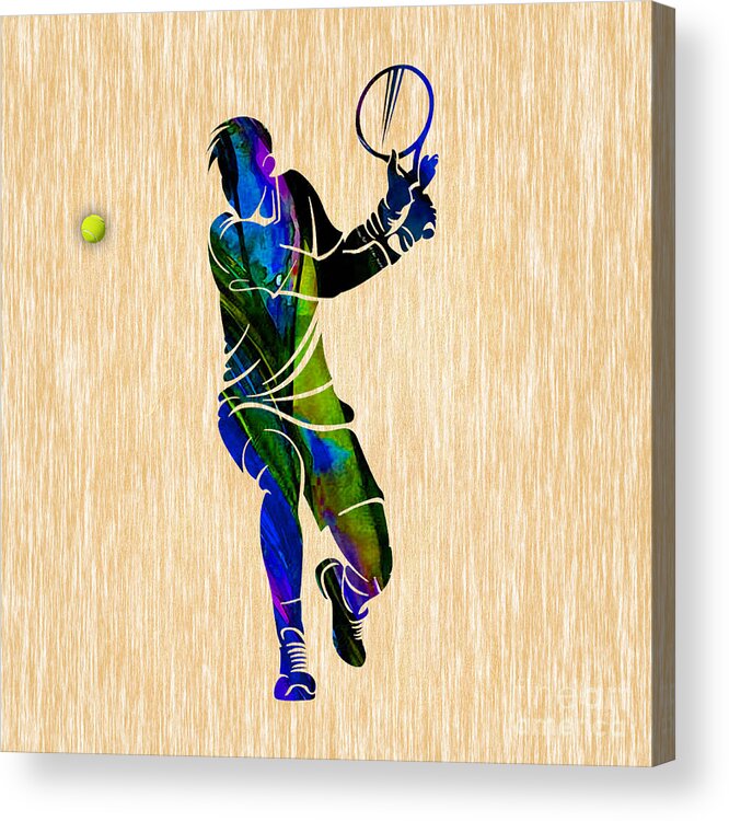 Tennis Acrylic Print featuring the mixed media Tennis #8 by Marvin Blaine