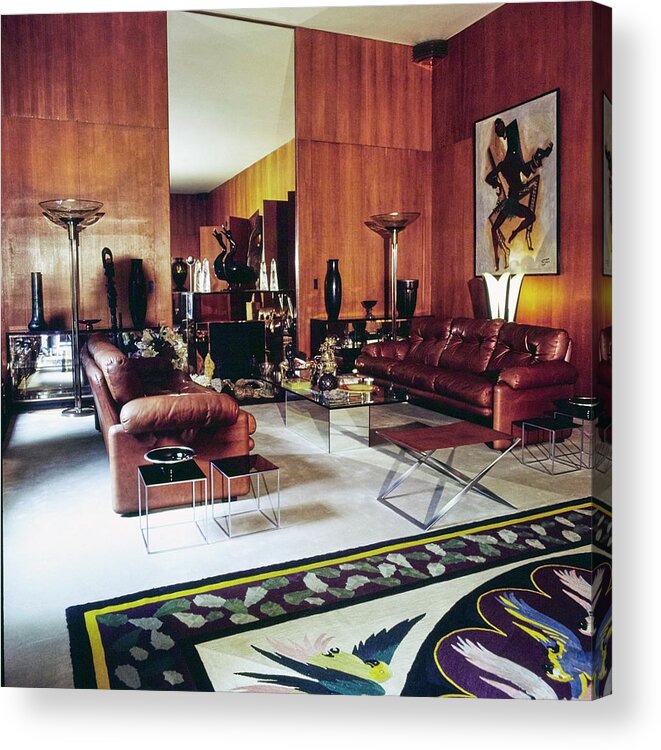 Paris Acrylic Print featuring the photograph Yves Saint Laurent's Living Room #9 by Horst P. Horst