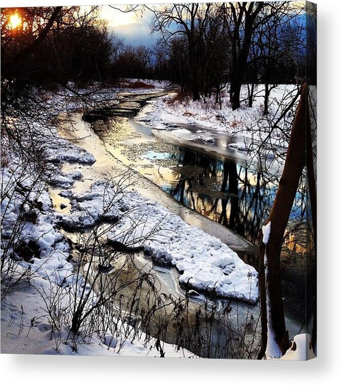 Wny Acrylic Print featuring the photograph A Very Still Cazanonvia Creek. #buffalo by Mark Stack