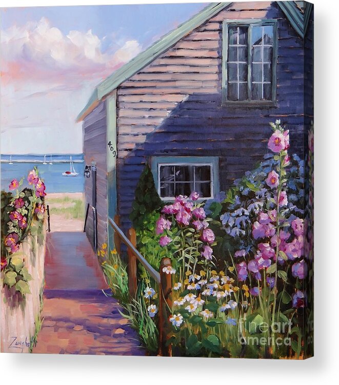 Laura Zanghetti Acrylic Print featuring the painting A Visit to P Town Two by Laura Lee Zanghetti