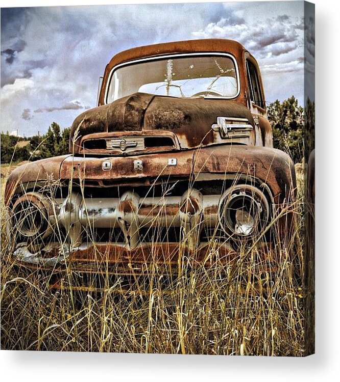 Abiquiu Acrylic Print featuring the photograph Abandoned Truck ~ Abiquiu, New Mexico by Gia Marie Houck