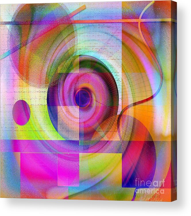 Abstract Acrylic Print featuring the digital art Abstract 60 by Iris Gelbart