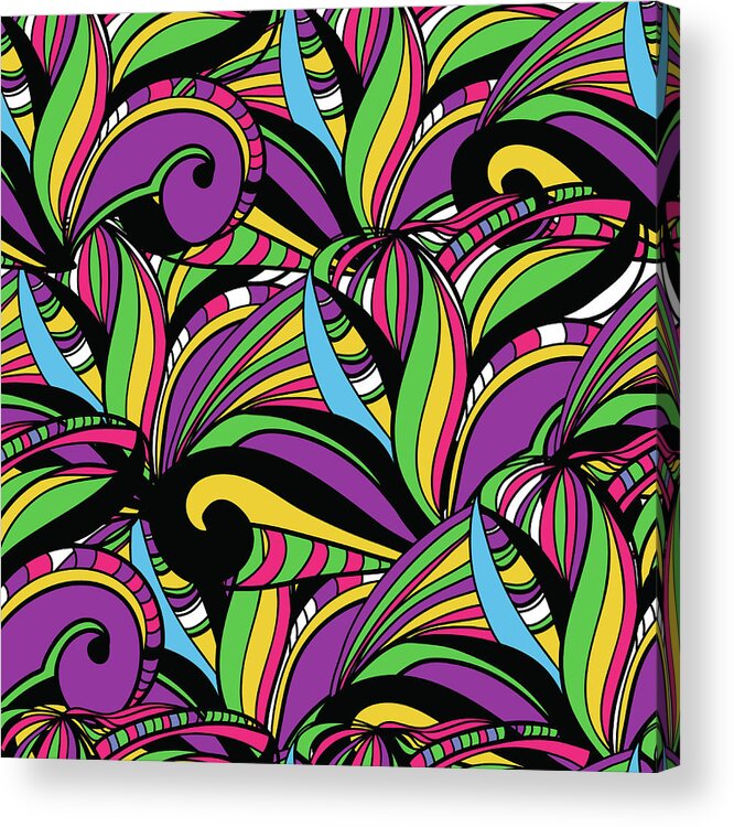 Funky Acrylic Print featuring the digital art Abstract Background by Suriko