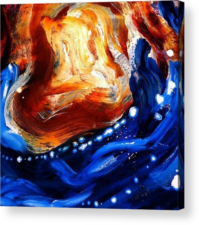 Painting Acrylic Print featuring the photograph Abstract Seascape Painting 4 #art by Ocean Clark