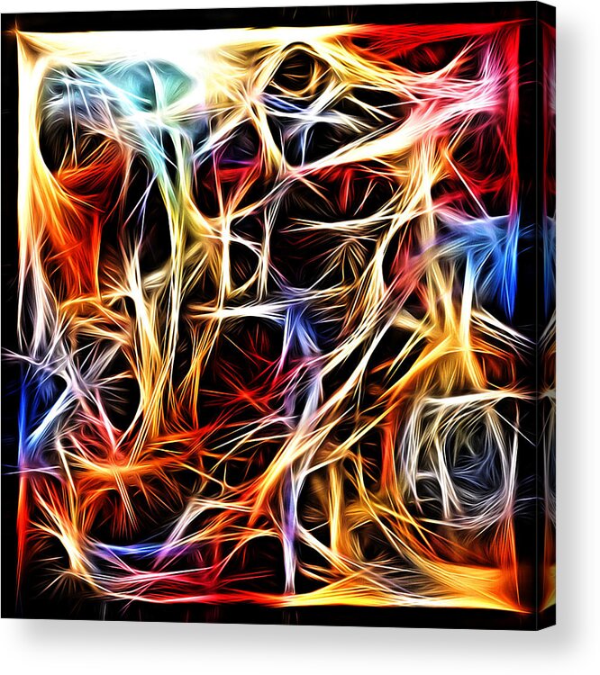Chaos Acrylic Print featuring the digital art Addicted to It by Jeff Iverson