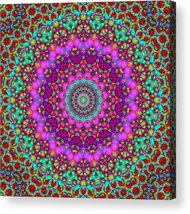 Kaleidoscope Acrylic Print featuring the digital art Adventures in Persia 3 by Wendy J St Christopher