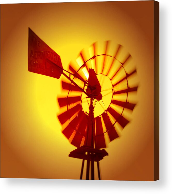 Dakota Acrylic Print featuring the photograph Aermotor Windmill by Greni Graph