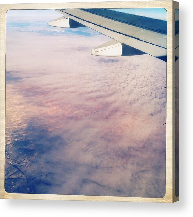Extreme Terrain Acrylic Print featuring the photograph Airplane Wing And Clouds by A L Christensen