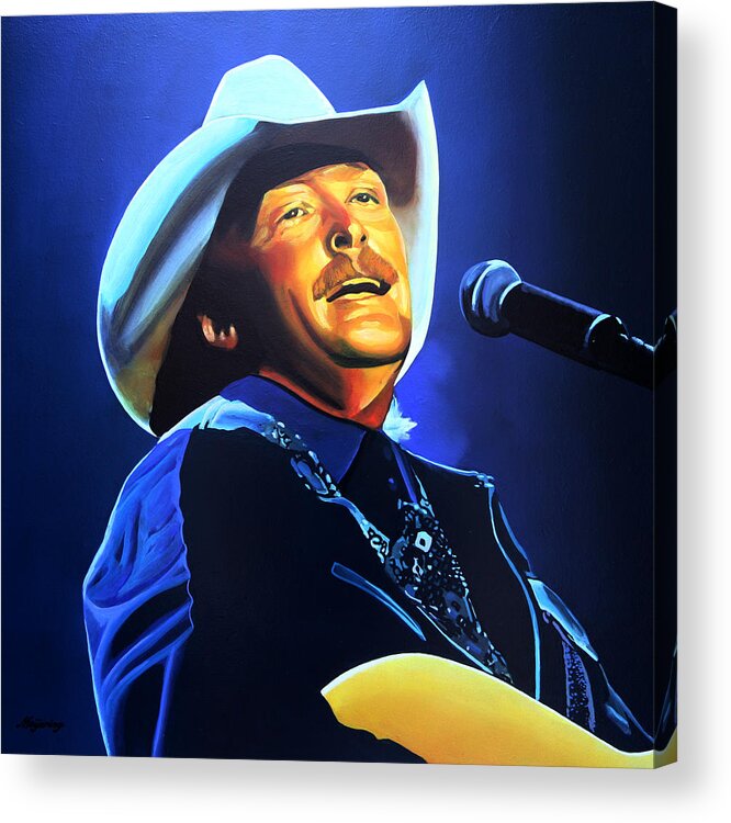 Alan Jackson Acrylic Print featuring the painting Alan Jackson Painting by Paul Meijering