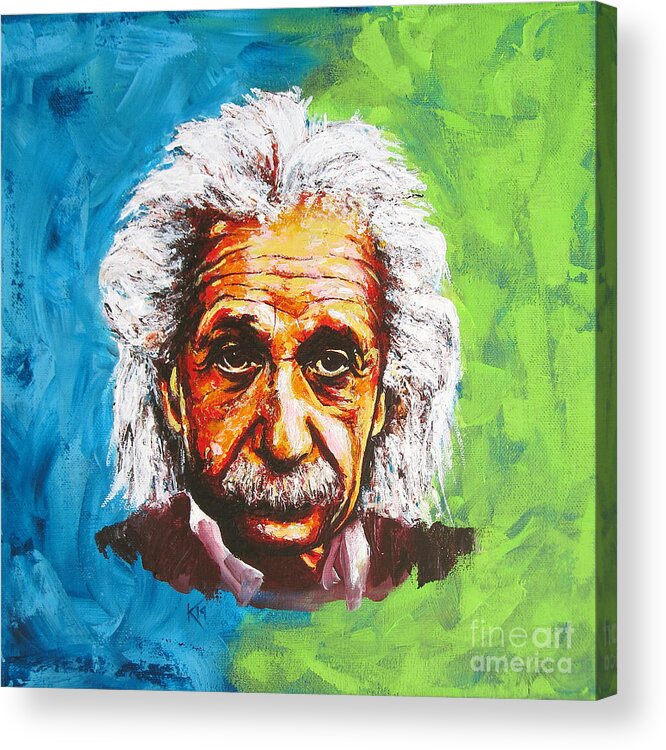 Albert Acrylic Print featuring the painting Albert tribute by Konni Jensen