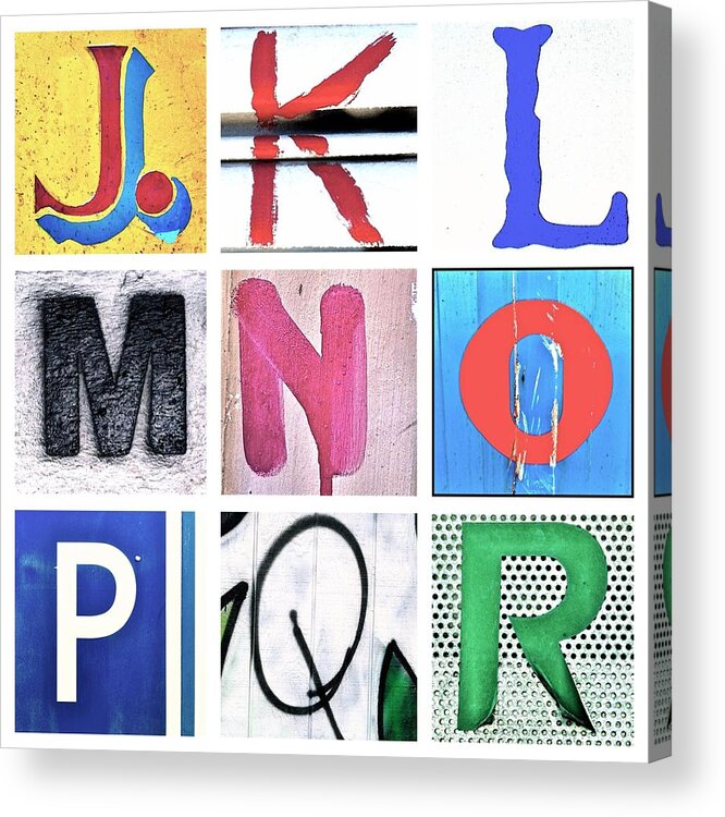  Acrylic Print featuring the photograph Alphabet Series 2 by Julie Gebhardt