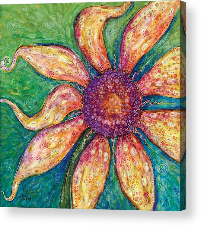 Floral Acrylic Print featuring the painting Ambition by Tanielle Childers