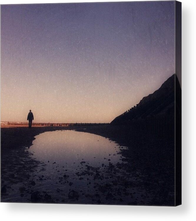 Beautiful Acrylic Print featuring the photograph An #evening #walk... #norfolk #beach by Linandara Linandara