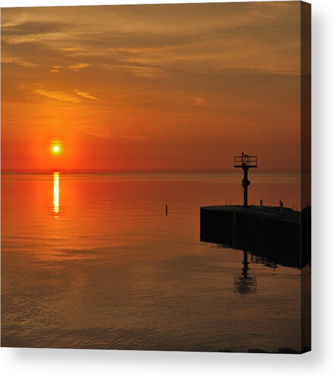 Orange Acrylic Print featuring the photograph An orange sunrise by Jose Sandoval