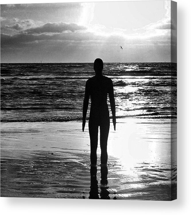Crosby Acrylic Print featuring the photograph Another place silhouette by Phil Tomlinson