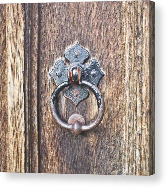 Access Acrylic Print featuring the photograph Antique door handle by Tom Gowanlock