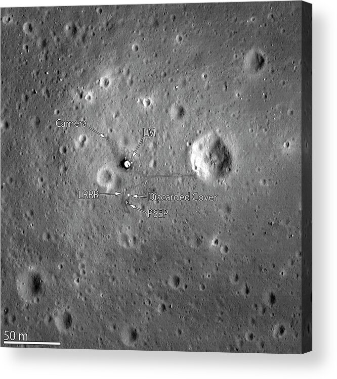 Moon Acrylic Print featuring the photograph Apollo 11 Landing Site by Nasa/gsfc/arizona State University