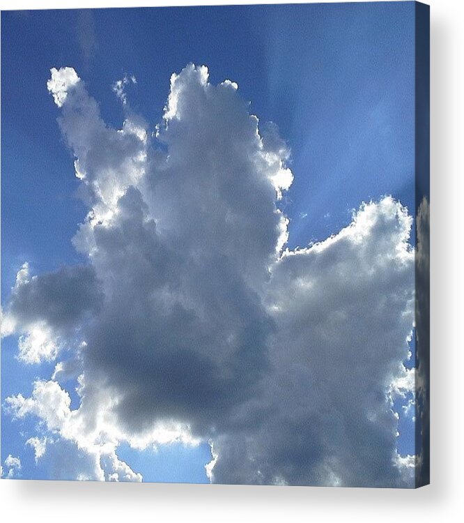  Acrylic Print featuring the photograph Appears To Me An Angel Holding A Baby by Lauren Vineyard