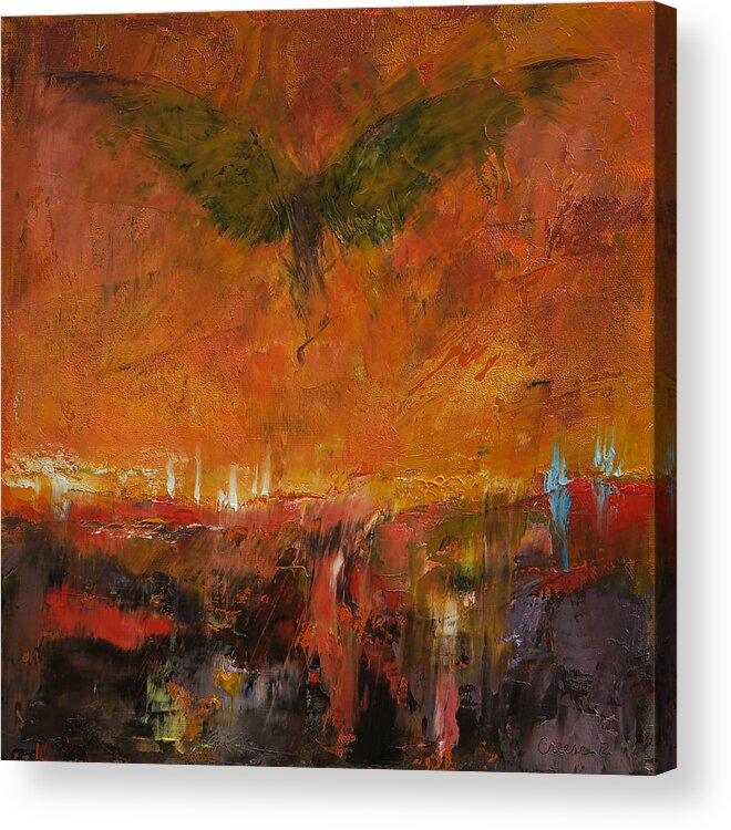 Armageddon Acrylic Print featuring the painting Armageddon by Michael Creese