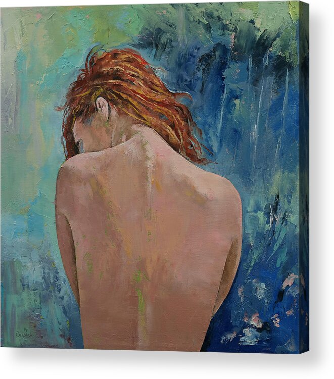 Female Acrylic Print featuring the painting Auburn by Michael Creese
