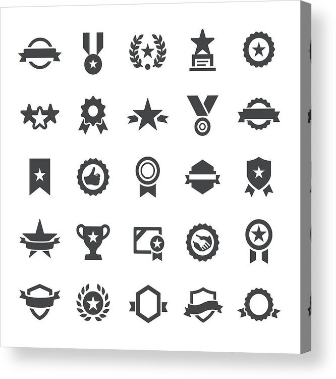 Conceptual Symbol Acrylic Print featuring the drawing Award Icons - Smart Series by -victor-