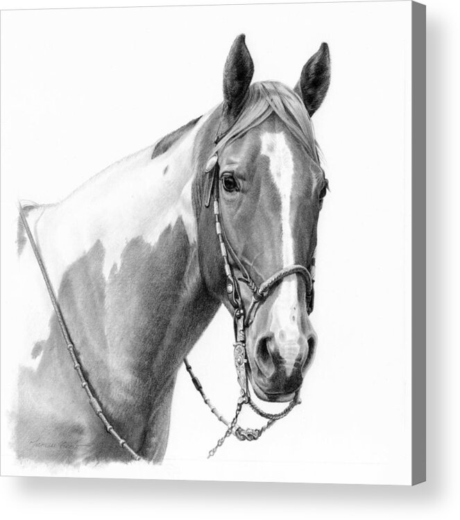 Michelle Grant Acrylic Print featuring the painting B and W study by JQ Licensing