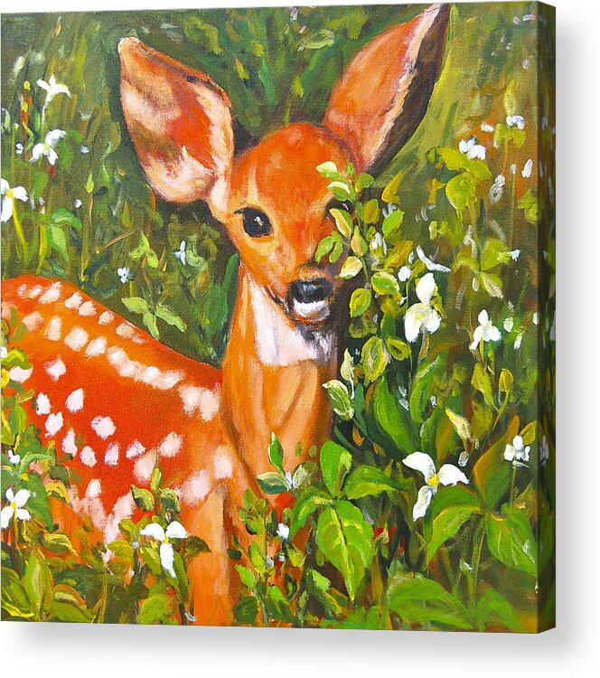 Acrylic Acrylic Print featuring the painting Bambi by Ingrid Dohm