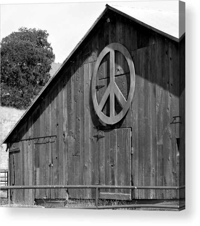 Solvang Acrylic Print featuring the photograph Barns for Peace by Art Block Collections