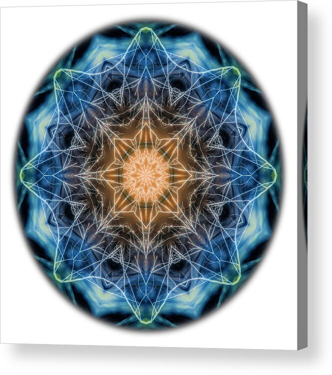 Mandala Acrylic Print featuring the photograph Beat of the World Mandala by Beth Sawickie
