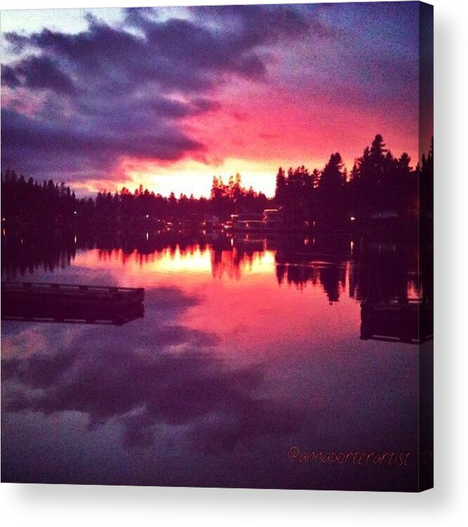 Sunset Acrylic Print featuring the photograph Between Heaven And Earth New Edit by Anna Porter