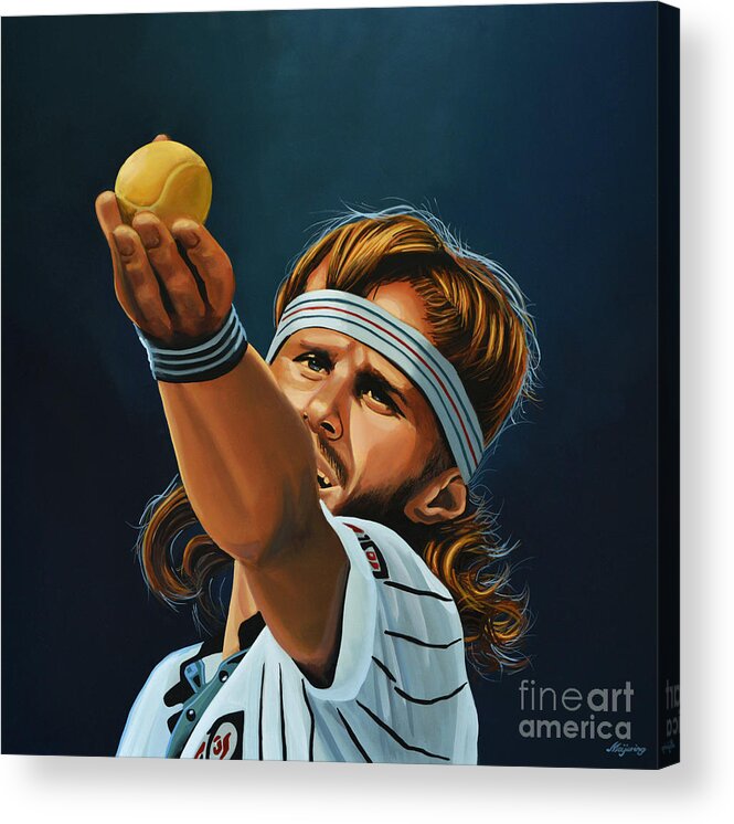 Bjorn Borg Acrylic Print featuring the painting Bjorn Borg by Paul Meijering