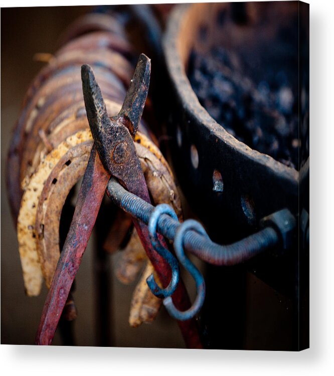 Blacksmith Acrylic Print featuring the photograph Blacksmith Tools by Art Block Collections