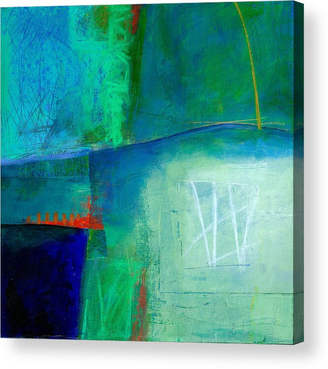 Blue Acrylic Print featuring the painting Blue #1 by Jane Davies