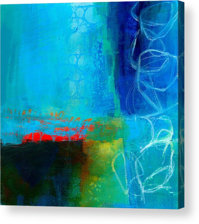 Blue Acrylic Print featuring the painting Blue #2 by Jane Davies