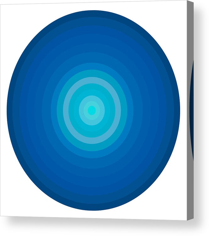 Blue Circles Acrylic Print featuring the painting Blue Circles by Frank Tschakert