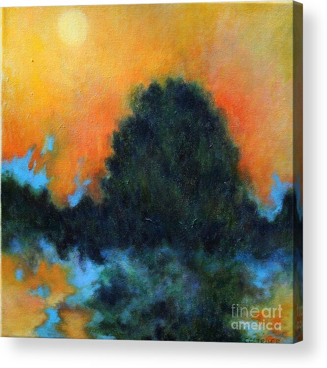 Landscape Acrylic Print featuring the painting Blue Flame by Alison Caltrider